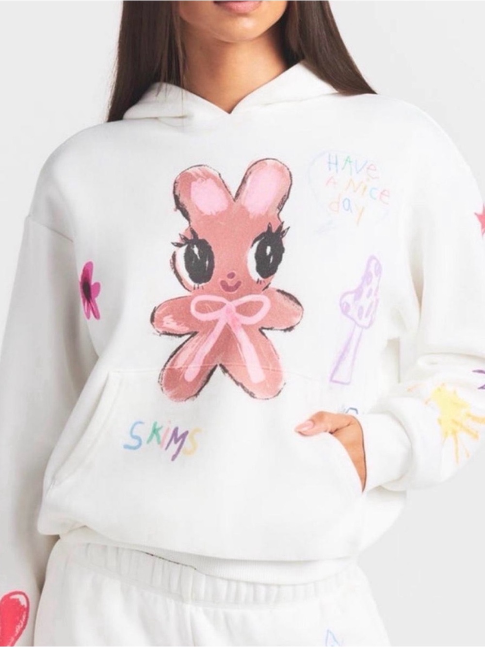 Skims Happy Bunny Hoodie sz 4x